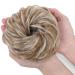 Silk-Co Hair Part with Rubber Band - Soft Wavy Bun & Thickening Extensions | Honey Brown & Bleach Blonde | 45g - Buy Online on GoSupps.com