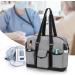 Durable Nurse Bag for Home Health Visits | Zip-Top Closure & Side Fasten Snaps | Clinical Study & Health Care | Large Gray Utility Tote - Buy Online on GoSupps.com