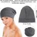Wllhyf Silk Sleeping Hat - 2 Soft Satin-Lined Hair Wraps & Adjustable Turban for Chemotherapy & Frizzy Hair - Gray & Black - Buy Online on GoSupps.com