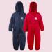 Metzuyan Unisex Baby Waterproof Puddle Rainsuit | All-In-One Dry Suit 12-18 Months | Red & Navy - Buy Online on GoSupps.com