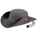 Obling Sun Hat, Fishing Hat UPF 50 Wide Brim Bucket Hat Safari Boonie Hat B-grey