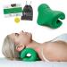 Neck extensor cushion-neck ex-massage device for neck pain for neck back and neck tension with extra exercise book from German physiotherapists Prevention moves manufacture (green)