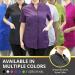 CHARLENE Anna Short-Sleeve Jacket - Custom Embroidery for Stylists & Groomers - XX-Large Magenta - Buy Online on GoSupps.com