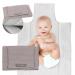 Mimuselina wrap pad on the way - portable diaper pad water repellent and dirt repellent - changing padding on the way upholstered - foldable diaper pad.