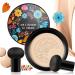 Mushroom Head Air Cushion CC Cream BB Cream Foundation Moisturizing Concealer Concealer Lasting Nude Makeup Moisturizing Brightening Pigment Liquid Foundation Cushion Foundation(Natural) (Type3)