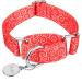 Dazzber martingale collars for dogs no pulling anti-escape neck band hard-wearing for medium-sized and large dogs adjustable 43.2 cm to 63.3 cm red promising cloud large 1 inch wide red