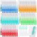 700 Pieces Interdental Brush Set Included 100 Braces Brush Between Teeth 600 Toothpick Toothpicks Tooth Floss for Cleaner Toothpick Tooth Flossing Flosser Oral Dental Hygiene Tooth Cleaning Tool