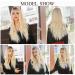 Esmee 26 Blonde Wig with Bangs - Ombre Wavy Synthetic Hair with Dark Roots | Perfect for Daily Wear, Parties, and Cosplay - Buy Online on GoSupps.com