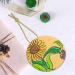 YYHHAOFA Sunflower Seeds and Sunflowers Pattern Christmas Ceramic Round Pendant Decoration - Festive Hanging Ornament for Stores and Homes -2.9 in - Buy Online on GoSupps.com