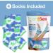 Zentoes Moisturizing Heel Socks - 2 Pairs of Gel-Lined Toe-Free Spa Socks for Dry Cracked Heels - Blue Batik Color - Buy Online on GoSupps.com