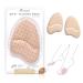 FLEXZENSE Anti-Sliding Pads Open Toe | Maximum Cushioning and Reduce Foot Slip | 1 Pair (Champagne Gold)