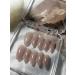 Handmade Press On Nails Short MouyouGlow Almond Pink Nude Natural Natural Solid Resuable Fake Nails with Self-Adhesive Handmade Artificial Fingernails 10 Pieces (#09-M)
