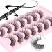 TNFVLONEINS 3D Wispy Mink Lashes with Clear Band and Liquid Eyeliner - 7 Pairs of Natural-Looking Fluffy Cat Eye Fake Eyelashes, 17mm Extensions Effect - Black - Buy Online on GoSupps.com