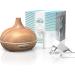 ARENDO Ultrasound LED Aroma Diffuser 300 ml - Humidifier with Timer & 7 LED Colors - Quiet Operation & Wooden Decor for Home Use - Buy Online on GoSupps.com