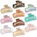 Magicsky 10 Pcs Hair Claw Clips for Women, Marble Tortoise Acrylic Large Hair Claw Clip for Thick Thin Hair, Cute Butterfly Hair Barrettes Pins, Aesthetic Styling Accessories for Girls,Brown Opal Pink Multicolor B