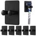 Fanshionide 6 pieces of razor bracket shower razor holder shower without brilliant holder Razor shower multi -purpose hook self -adhesive wall hooks for bathroom bedroom kitchen (black)