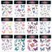 Colorful Butterfly Temporary Tattoos - 145 Pcs | Waterproof, for Women, Girls, Kids | Body Art Stickers for Face, Arm - Children Birthday Party Favors - Buy Online on GoSupps.com