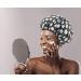 Terry Cloth Lined Shower Cap for Women - Black & White Dots Design | Reusable Waterproof Bath Cap with Microfiber Dry Hair Function - Buy Online on GoSupps.com
