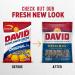 DAVID Seeds Roasted & Salted Original Sunflower Seeds 5.25 oz (12 Pack) - Keto Friendly - Buy Online on GoSupps.com