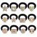12 PCS Elastic Hair Ties Crystal Rhinestone Hair Ropes Black Diamond Ponytail Holder Hair Bands Accessories for Women Girls 12pcs-1 BlackSet1