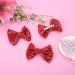 Sibba 4 Pack Glitter Hair Bows Clips - Large 4 Inch Red Sequins Barrettes for Women, Girls, Toddlers - Sparkly Lace Nylon Mesh Alligator Ponytail Holder - Valentines Day, Easter, School Accessories - Buy Online on GoSupps.com