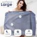 Buy Microfiber Hair Towel Wrap for Women - Large Rectangle (27x40") - Anti-Frizz Elastic Band for Long Curly Thick Hair - Grey with Reusable Carry Bag - Fast International Shipping - Buy Online on GoSupps.com