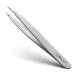 By MILLY Pointed Tweezers - Hammer Forged 100% German Steel, Point-Tip Precision Tweezers for Ingrown Hair, Eyebrows, Facial Hair, Splinters, Glass Removal - Perfectly Aligned, Hand-Filed - Silver