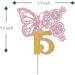 Tenhaisi Pink & Gold 3D Butterfly Flower Sign 15 Cake Topper - Happy 15th Birthday/Anniversary Party Decoration 3D Cake Topper- Girls 15th Birthday Party Supplies - Buy Online on GoSupps.com