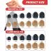 TRIZILLA 24 Pairs High Heel Replacement Tips & Repair Kit + Remove Pliers | 6 Sizes Caps in Black & Beige - Women's Shoe Accessories - Buy Online on GoSupps.com