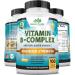 Vitamin B Complex with Vitamin C, Folic Acid - Nervous System Support, Energy Metabolism - 100 Veggie Capsules - Buy Online on GoSupps.com