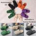 Cloud Cushion Bubble Slides Slippers for Women Men - Non-slip Spa Reflexology Sandals for Stress Relief - Black, Size 9.5-10 Women/7.5-8 Men - Buy Online on GoSupps.com