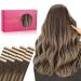 If -of -hearted tape extensions real hair 20pcs 50g 60cm 24 inch balayage chocolate brown to honeyblond remy invisible tape extensions silky straight real hair extensions skin weft tape in 60cm #4/26/4 balayage chocolate brown to honeyblond