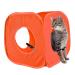 Pet Living Pop Up Cat Kitten Play Cube Fun Strong Box For Cat Rabbit Toy (Orange)