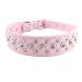 Newtensina Pets Collar Bling Puppies Collar Cute Dog Collar with Diamante for Girls - Pink - S S Pink