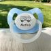 Personalized Baby Pacifier - Custom Engraved Pink/Blue with 15 Motifs | BPA-Free Gift for Newborns - Buy Online on GoSupps.com