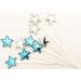 Buy Ailexi Handmade 10-Piece Leather Reflective Glitter Cake Toppers - Light Blue & Silver Stars for Cupcakes & Ice Cream - Buy Online on GoSupps.com