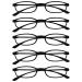 Opulize fly 5-pack pocket size Super light reading glasses matt black men's women reading aid rrrrr67-1 +2.50 +2.50 diopters matt black