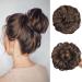 AOMIG Dark Brown Messy Bun Hair Piece Updo Extensions for Women - Curly Wavy Hairpieces Scrunchies - Buy Online on GoSupps.com