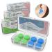 Silicone earplugs for sleeping swimming reusable formable earplugs with noise suppression for shooting range swimmer snoring aircraft travel work learning (32 pillows) blue + green 1 piece (32 pack)