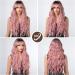 HAIRCUBE Long Pink Wig for Women - Dark Rooted Synthetic Hair with Fringe - Buy Online on GoSupps.com