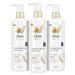 Dove Body Love Body Cleanser Eczema-Prone Skin Care Colloidal Oatmeal 3 Count Fragrance Free Body Wash Instantly Soothes & Nourishes Dry-Itchy Skin 17.5 FO