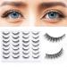 SONAFEEL Short Eye Lashes for Glasses 12mm 14Pairs a Little Cat Eye Effect False Eyelashes Natural Look Handmade Reusable 3d Mink Lashes Pack Cat Eye-Short|12mm
