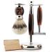 JAG Shaving Luxury Razor Set for Men | Double-Sided Razor Silver Tip Brush Stand Bowl & Leather Case - Perfect Gift for Grooming - Buy Online on GoSupps.com