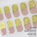 Semi Cured Gel Nails Strips - 20 Stickers Nail Wraps - Soft Self-Adhesive Gel Nail Stickers - Gold Glitter Gel Nail Strips for Nails Manicure Nail Wraps UV/LED Lamp Required Gold Edge - Buy Online on GoSupps.com