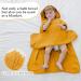 Premium 100% Cotton Musselin Kids Bath Poncho | Super Absorbent Hooded Towel for Babies & Children (64x60cm Orange) - Buy Online on GoSupps.com