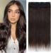 Hair parts real hair clip in extensions real hair 1PC 5Clips thick hair extension 7a human hair soft hair extensions 25cm-65g 02# dark brown