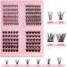 Lash Clusters DIY Individual Eyelashes Extenison 4 style 8-16MM D Curl Fluffy False Eyelashes Natural Look Wispy Clusters Lashes Volume Lash Extension Individuals DIY at Home (01MIX) - Buy Online on GoSupps.com