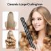 CkeyiN 32mm Professional Ceramic Curling Wand for Long Beach Waves - Adjustable Temperature, Dual Voltage - Includes Heat-Resistant Glove - Black - Buy Online on GoSupps.com