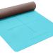 Heathyoga Eco Friendly Non Slip Yoga Mat, Body Alignment System, SGS Certified TPE Material - Textured Non Slip Surface and Optimal Cushioning,72"x 26" Thickness 1/4" Turquoise