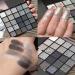 Smokey Palette de fards paupi res noir mat blanc gris argent scintillant imperm able durable noir fonc gris fonc m tallis pour le quotidien et Halloween - Buy Online on GoSupps.com